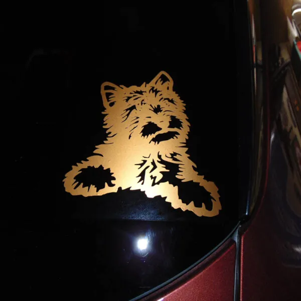 AUTO DECAL - TWOFER - CP EXCLUSIVE WHEATEN CAIRN WINDOW DECAL 5X5"