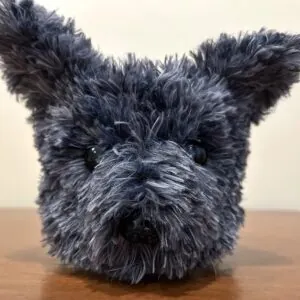 Knitted Cairn Head Decorative Wrap